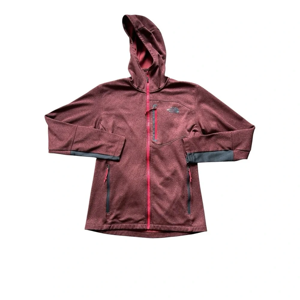 The North Face Canyonlands Full Zip Hoodie Men's M Burgundy Heather Fleece